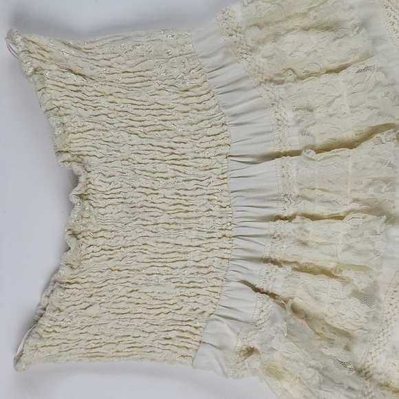 Rancho Estancia Smocked Strapless Layered Ruffle Lace Embroidery Midi Dr… - Picture 9 of 15